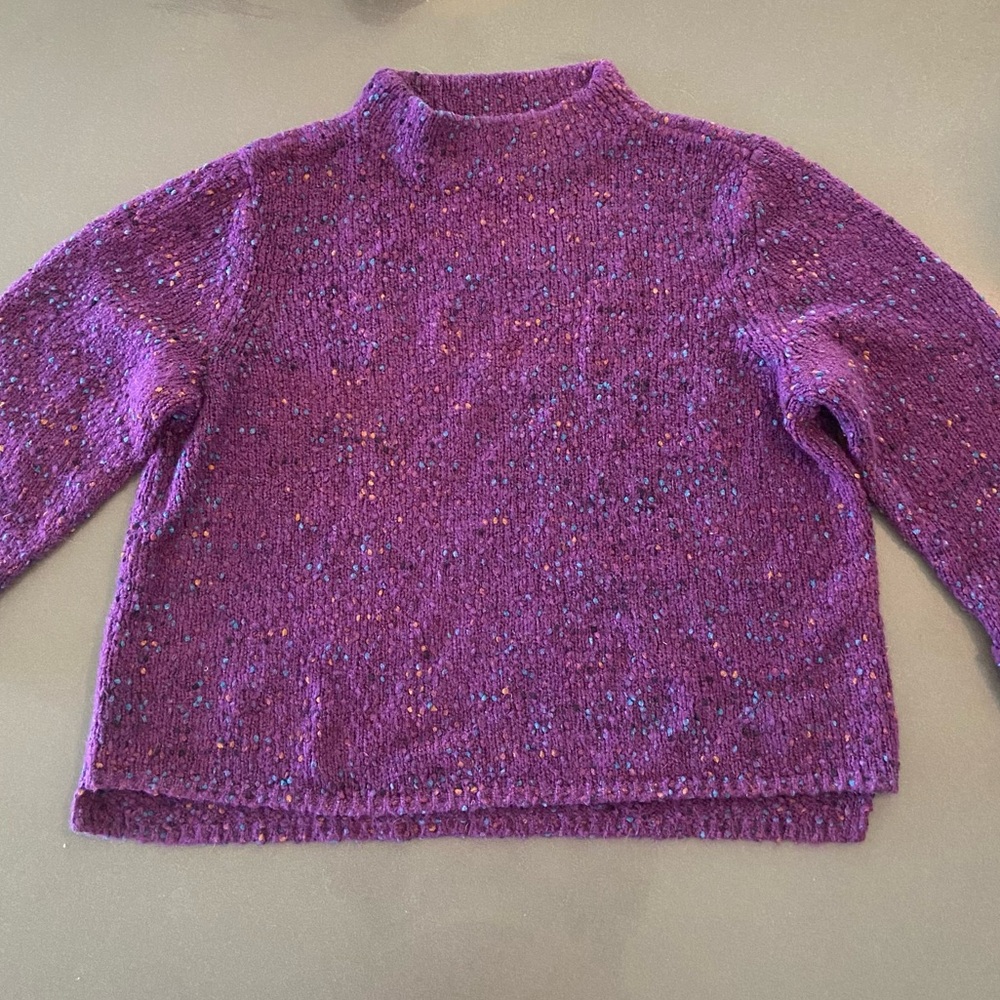 Habitat Purple Speckled chunky-knit  Sweater